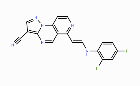 CAS No. 338411-69-1, 6-[2-(2,4-Difluoroanilino)vinyl]pyrazolo[1,5-a]pyrido[3,4-e]pyrimidine-3-carbonitrile