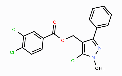 CAS No. 318234-20-7, (5-Chloro-1-methyl-3-phenyl-1H-pyrazol-4-yl)methyl 3,4-dichlorobenzenecarboxylate