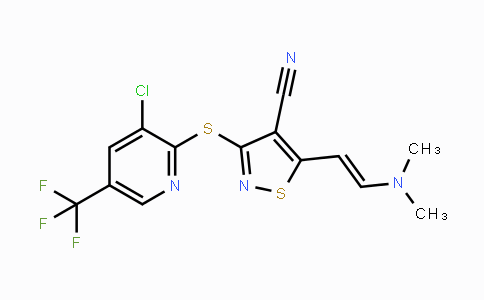 CAS No. 338412-94-5, 3-{[3-Chloro-5-(trifluoromethyl)-2-pyridinyl]sulfanyl}-5-[2-(dimethylamino)vinyl]-4-isothiazolecarbonitrile