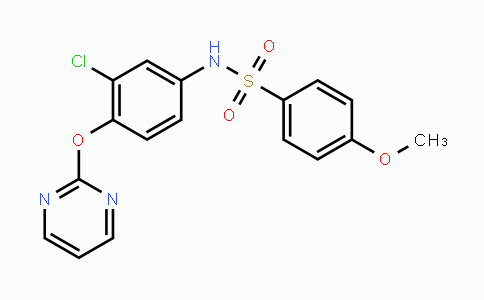 CAS No. 338413-19-7, N-[3-Chloro-4-(2-pyrimidinyloxy)phenyl]-4-methoxybenzenesulfonamide
