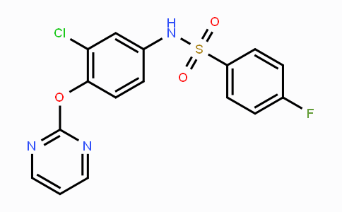 CAS No. 338413-29-9, N-[3-Chloro-4-(2-pyrimidinyloxy)phenyl]-4-fluorobenzenesulfonamide