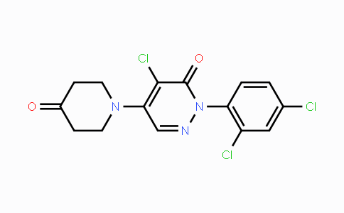 CAS No. 338413-79-9, 4-Chloro-2-(2,4-dichlorophenyl)-5-(4-oxopiperidino)-3(2H)-pyridazinone