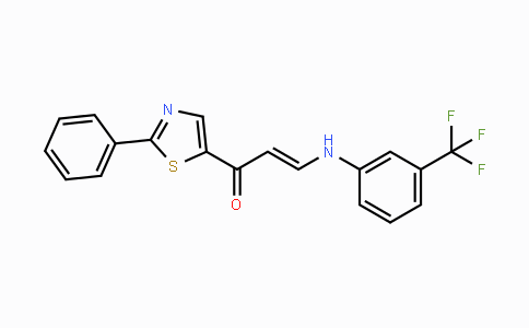 CAS No. 338414-56-5, 1-(2-Phenyl-1,3-thiazol-5-yl)-3-[3-(trifluoromethyl)anilino]-2-propen-1-one