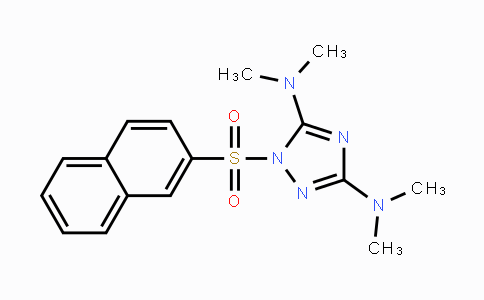CAS No. 478032-17-6, N~3~,N~3~,N~5~,N~5~-tetramethyl-1-(2-naphthylsulfonyl)-1H-1,2,4-triazole-3,5-diamine