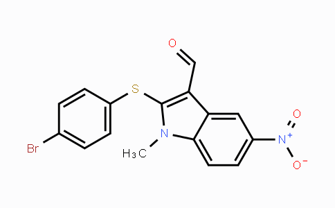 CAS No. 338416-11-8, 2-[(4-Bromophenyl)sulfanyl]-1-methyl-5-nitro-1H-indole-3-carbaldehyde