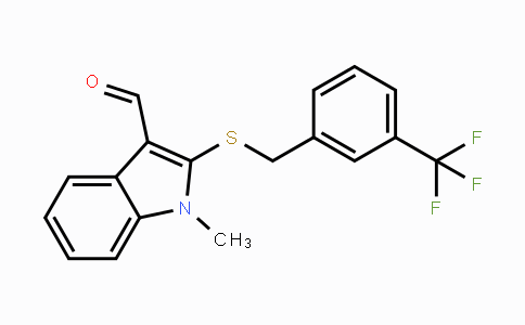 CAS No. 338416-41-4, 1-Methyl-2-{[3-(trifluoromethyl)benzyl]sulfanyl}-1H-indole-3-carbaldehyde