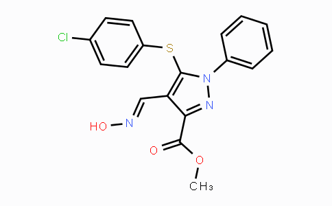 CAS No. 318237-99-9, Methyl 5-[(4-chlorophenyl)sulfanyl]-4-[(hydroxyimino)methyl]-1-phenyl-1H-pyrazole-3-carboxylate