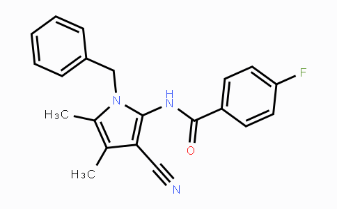 CAS No. 478032-92-7, N-(1-Benzyl-3-cyano-4,5-dimethyl-1H-pyrrol-2-yl)-4-fluorobenzenecarboxamide