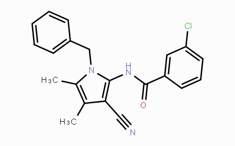 CAS No. 478032-96-1, N-(1-Benzyl-3-cyano-4,5-dimethyl-1H-pyrrol-2-yl)-3-chlorobenzenecarboxamide