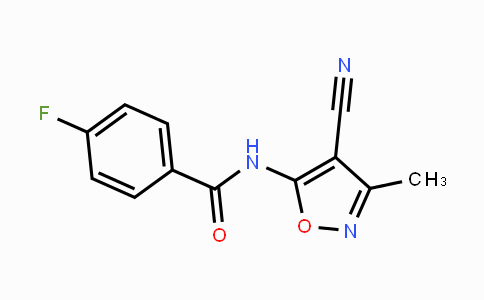 CAS No. 478033-14-6, N-(4-Cyano-3-methyl-5-isoxazolyl)-4-fluorobenzenecarboxamide