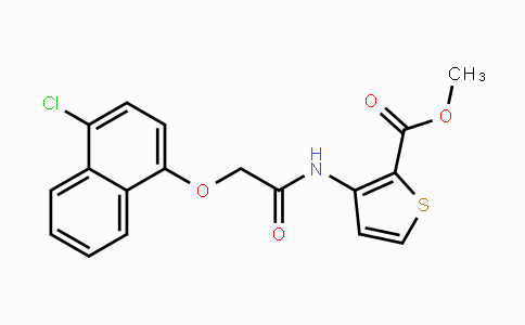 CAS No. 478033-17-9, Methyl 3-({2-[(4-chloro-1-naphthyl)oxy]acetyl}amino)-2-thiophenecarboxylate