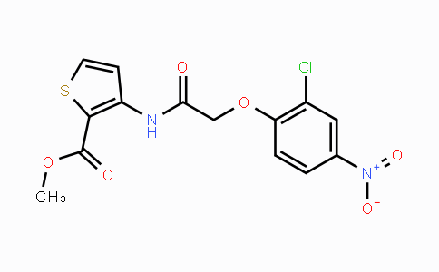CAS No. 478033-18-0, Methyl 3-{[2-(2-chloro-4-nitrophenoxy)acetyl]amino}-2-thiophenecarboxylate