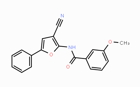 CAS No. 478033-45-3, N-(3-Cyano-5-phenyl-2-furyl)-3-methoxybenzenecarboxamide