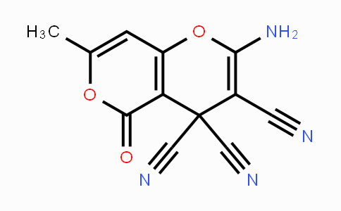 CAS No. 41278-96-0, 2-Amino-7-methyl-5-oxo-4H,5H-pyrano[4,3-b]pyran-3,4,4-tricarbonitrile