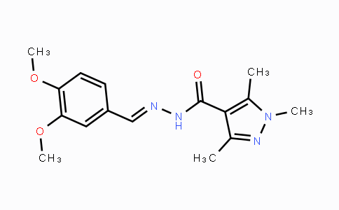 CAS No. 477711-79-8, N'-[(E)-(3,4-Dimethoxyphenyl)methylidene]-1,3,5-trimethyl-1H-pyrazole-4-carbohydrazide