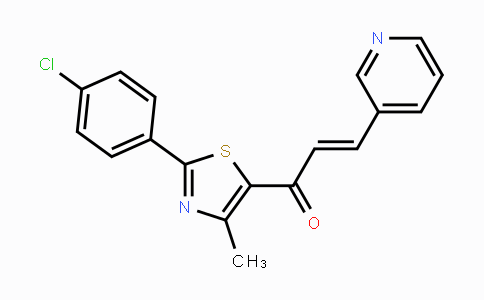 CAS No. 1823194-60-0, (2E)-1-[2-(4-Chlorophenyl)-4-methyl-1,3-thiazol-5-yl]-3-(pyridin-3-yl)prop-2-en-1-one