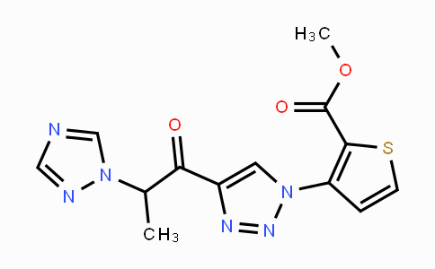 CAS No. 478041-14-4, Methyl 3-{4-[2-(1H-1,2,4-triazol-1-yl)propanoyl]-1H-1,2,3-triazol-1-yl}-2-thiophenecarboxylate