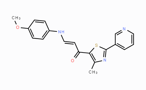 CAS No. 478041-29-1, (E)-3-(4-Methoxyanilino)-1-[4-methyl-2-(3-pyridinyl)-1,3-thiazol-5-yl]-2-propen-1-one