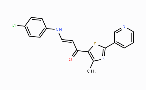 MC117928 | 478041-30-4 | (E)-3-(4-Chloroanilino)-1-[4-methyl-2-(3-pyridinyl)-1,3-thiazol-5-yl]-2-propen-1-one