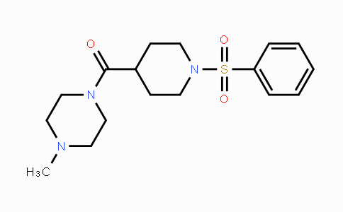 CAS No. 799257-53-7, (4-Methylpiperazino)[1-(phenylsulfonyl)-4-piperidinyl]methanone