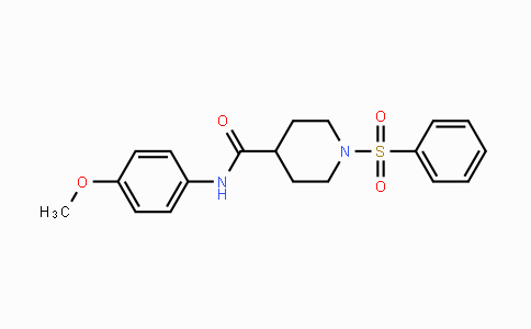 CAS No. 352672-88-9, N-(4-Methoxyphenyl)-1-(phenylsulfonyl)-4-piperidinecarboxamide