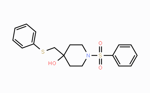 CAS No. 478041-55-3, 4-[(Phenylsulfanyl)methyl]-1-(phenylsulfonyl)-4-piperidinol