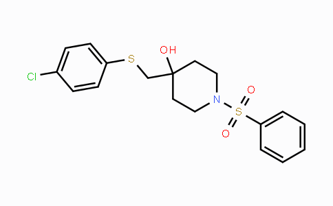CAS No. 861212-70-6, 4-{[(4-Chlorophenyl)sulfanyl]methyl}-1-(phenylsulfonyl)-4-piperidinol