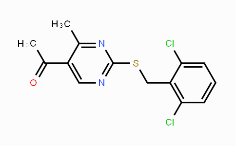 CAS No. 383147-97-5, 1-{2-[(2,6-Dichlorobenzyl)sulfanyl]-4-methyl-5-pyrimidinyl}-1-ethanone
