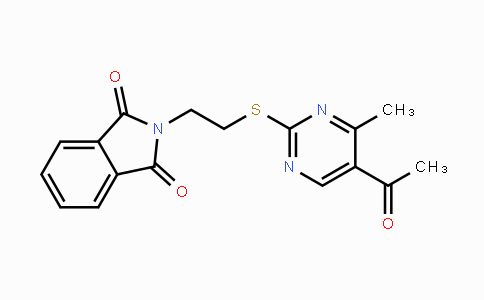 CAS No. 383147-99-7, 2-{2-[(5-Acetyl-4-methyl-2-pyrimidinyl)sulfanyl]ethyl}-1H-isoindole-1,3(2H)-dione