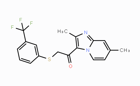 CAS No. 478042-08-9, 1-(2,7-Dimethylimidazo[1,2-a]pyridin-3-yl)-2-{[3-(trifluoromethyl)phenyl]sulfanyl}-1-ethanone