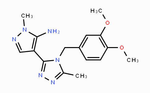 CAS No. 956371-02-1, 4-[4-(3,4-Dimethoxybenzyl)-5-methyl-4H-1,2,4-triazol-3-yl]-1-methyl-1H-pyrazol-5-ylamine