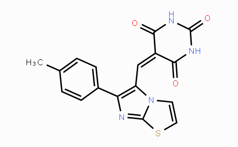 CAS No. 861212-97-7, 5-{[6-(4-Methylphenyl)imidazo[2,1-b][1,3]thiazol-5-yl]methylene}-2,4,6(1H,3H,5H)-pyrimidinetrione