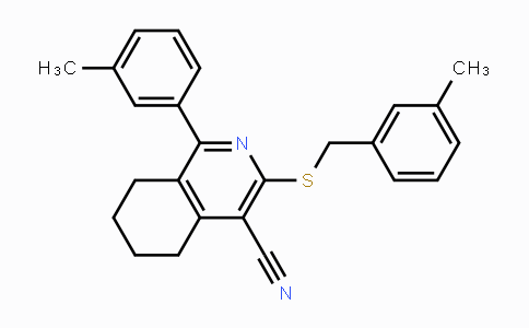 CAS No. 439107-41-2, 3-[(3-Methylbenzyl)sulfanyl]-1-(3-methylphenyl)-5,6,7,8-tetrahydro-4-isoquinolinecarbonitrile