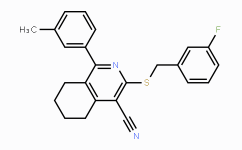 CAS No. 439107-42-3, 3-[(3-Fluorobenzyl)sulfanyl]-1-(3-methylphenyl)-5,6,7,8-tetrahydro-4-isoquinolinecarbonitrile