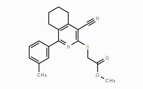 CAS No. 439107-44-5, Methyl 2-{[4-cyano-1-(3-methylphenyl)-5,6,7,8-tetrahydro-3-isoquinolinyl]sulfanyl}acetate
