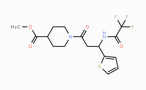 CAS No. 439107-50-3, Methyl 1-{3-(2-thienyl)-3-[(2,2,2-trifluoroacetyl)amino]propanoyl}-4-piperidinecarboxylate