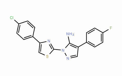 CAS No. 955965-55-6, 1-[4-(4-Chlorophenyl)-1,3-thiazol-2-yl]-4-(4-fluorophenyl)-1H-pyrazol-5-amine