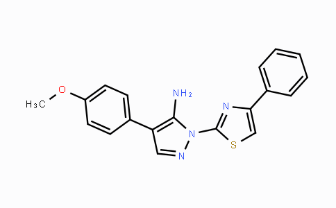 CAS No. 956961-86-7, 4-(4-Methoxyphenyl)-1-(4-phenyl-1,3-thiazol-2-yl)-1H-pyrazol-5-amine