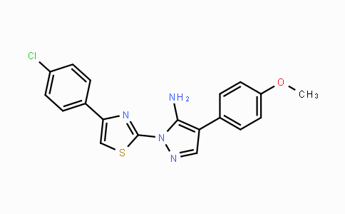 CAS No. 956961-87-8, 1-[4-(4-Chlorophenyl)-1,3-thiazol-2-yl]-4-(4-methoxyphenyl)-1H-pyrazol-5-amine