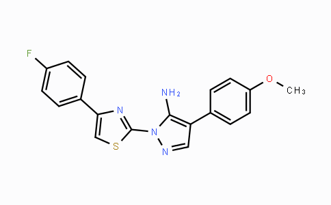 CAS No. 955964-74-6, 1-[4-(4-Fluorophenyl)-1,3-thiazol-2-yl]-4-(4-methoxyphenyl)-1H-pyrazol-5-amine