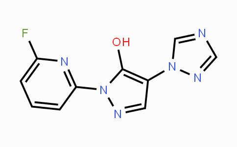 CAS No. 1007237-14-0, 1-(6-Fluoro-2-pyridinyl)-4-(1H-1,2,4-triazol-1-yl)-1H-pyrazol-5-ol