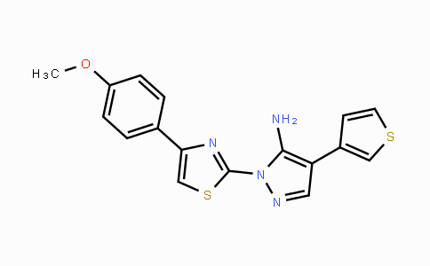 CAS No. 955967-07-4, 1-[4-(4-Methoxyphenyl)-1,3-thiazol-2-yl]-4-(3-thienyl)-1H-pyrazol-5-amine