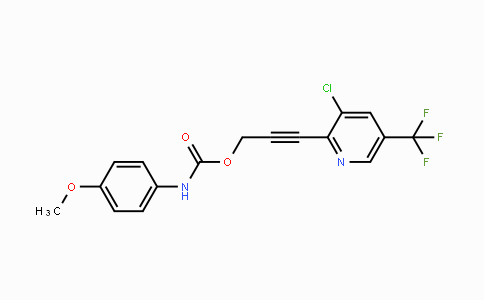 CAS No. 865657-85-8, 3-[3-Chloro-5-(trifluoromethyl)-2-pyridinyl]-2-propynyl N-(4-methoxyphenyl)carbamate