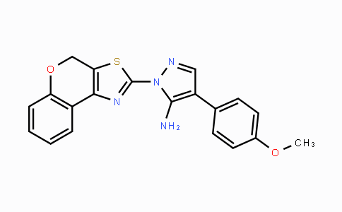 CAS No. 955962-19-3, 1-(4H-Chromeno[4,3-d][1,3]thiazol-2-yl)-4-(4-methoxyphenyl)-1H-pyrazol-5-ylamine
