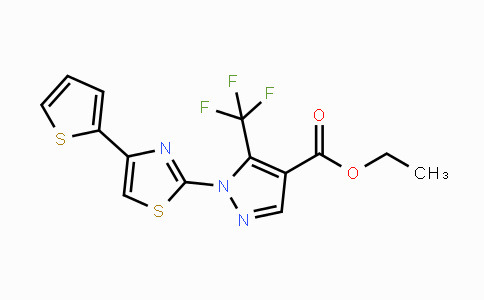 CAS No. 955965-08-9, Ethyl 1-[4-(2-thienyl)-1,3-thiazol-2-yl]-5-(trifluoromethyl)-1H-pyrazole-4-carboxylate