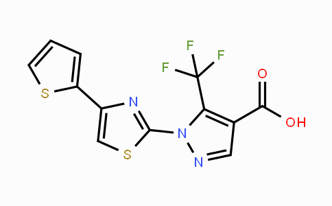 CAS No. 955963-41-4, 1-[4-(2-Thienyl)-1,3-thiazol-2-yl]-5-(trifluoromethyl)-1H-pyrazole-4-carboxylic acid