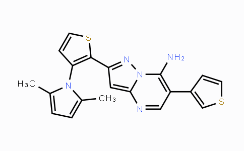 CAS No. 685106-56-3, 2-[3-(2,5-Dimethyl-1H-pyrrol-1-yl)-2-thienyl]-6-(3-thienyl)pyrazolo[1,5-a]pyrimidin-7-amine