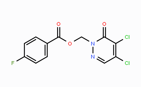CAS No. 439107-89-8, [4,5-Dichloro-6-oxo-1(6H)-pyridazinyl]methyl 4-fluorobenzenecarboxylate