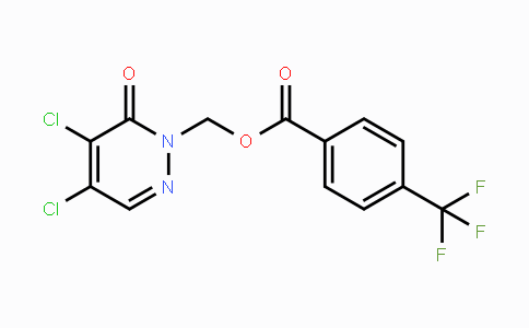 CAS No. 439107-91-2, [4,5-Dichloro-6-oxo-1(6H)-pyridazinyl]methyl 4-(trifluoromethyl)benzenecarboxylate