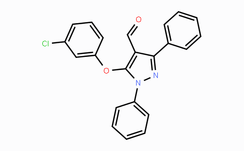 CAS No. 956368-13-1, 5-(3-Chlorophenoxy)-1,3-diphenyl-1H-pyrazole-4-carbaldehyde
